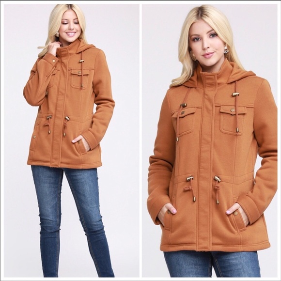 NEW‼️CAMEL FLEECE ANORAK ZIPPER- Sweater - Picture 2 of 5